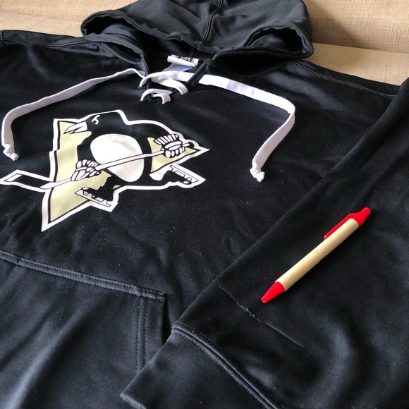 NHL penguin hoodie sweatshirt. Large - Picture 3 of 7